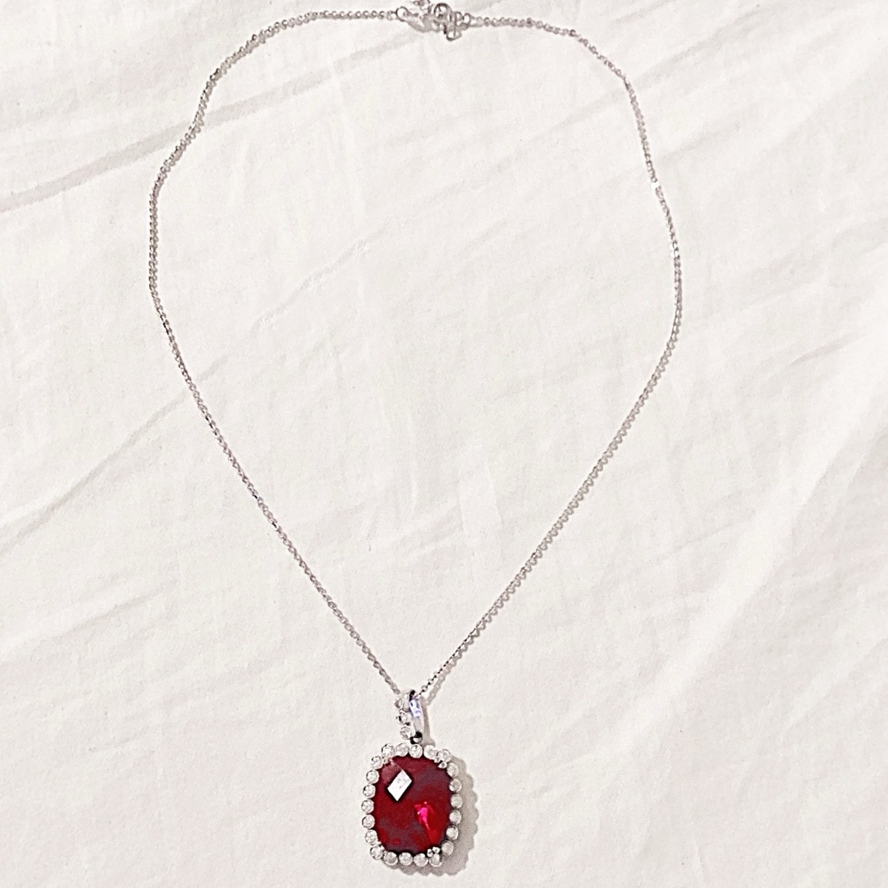 Silver & Red Necklace - Picture 3 of 8